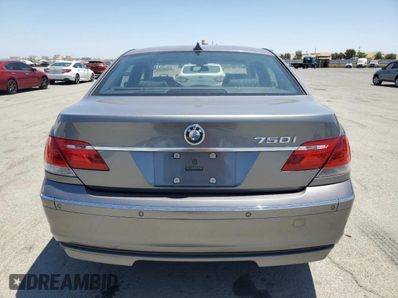 2006 BMW 7 Series 750i with VIN WBAHL83546DT02261, listed as a Copart auction lot 61686475 with 86,909 mi miles and Salvage title. Bid and sale history available at DreamBid. Image 6.
