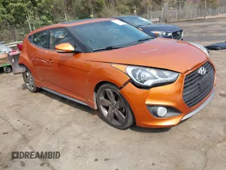 2013 Hyundai Veloster Turbo w/Black Int with VIN KMHTC6AE0DU155675, listed as a IAAI auction lot 41806381 with 81,595 mi miles. Bid and sale history available at carsss.com. Image 1.