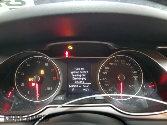 2013 Audi A4 Premium with VIN WAUAFAFL7DN034517, listed as a Copart auction lot 50344215 with 144,559 mi miles and Salvage Title. Bid and sale history available at carsss.com. Image 9.
