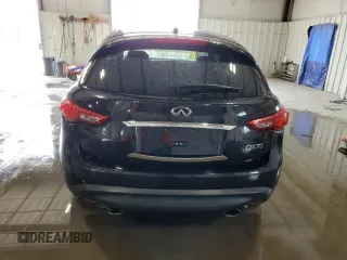 2016 Infiniti QX70 with VIN JN8CS1MW0GM753031, listed as a Copart auction lot 59922585 with 110,236 mi miles and Salvage title. Bid and sale history available at DreamBid. Image 6.