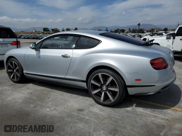 2012 Bentley Continental GT with VIN SCBFR7ZA2CC073607, listed as a Copart auction lot 56768995 with 54,966 mi miles and Salvage Title. Bid and sale history available at DreamBid. Image 2.
