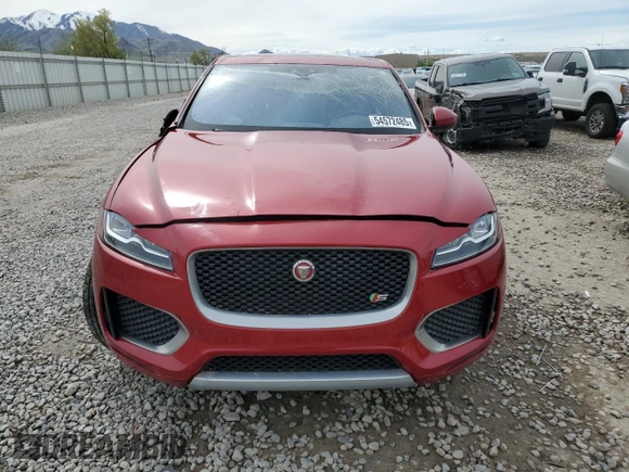 2019 Jaguar F-Pace S with VIN SADCM2FV9KA392963, listed as a Copart auction lot 54572485 with 96,315 mi miles and Salvage title. Bid and sale history available at DreamBid. Image 5.