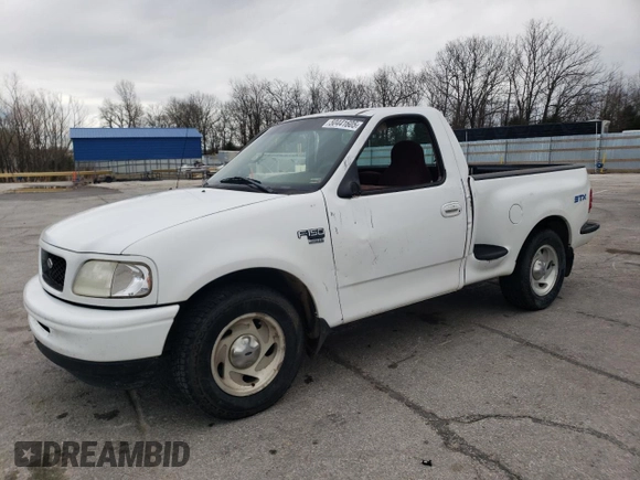 1998 Ford F-150 with VIN 1FTZF0768WKB35711, listed as a Copart auction lot 50441605 with 165,604 mi miles and Salvage title. Bid and sale history available at DreamBid. Image 1.