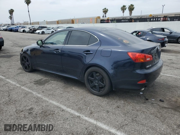 2006 Lexus IS 350 with VIN JTHBE262665006846, listed as a Copart auction lot 58867885 with 191,208 mi miles and Salvage title. Bid and sale history available at DreamBid. Image 2.