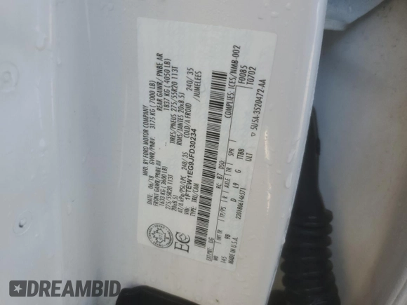 2018 Ford F-150 XL with VIN 1FTEW1EG9JFD30234, listed as a Copart auction lot 48420045 with 0 mi miles and Salvage Title. Bid and sale history available at carsss.com. Image 14.