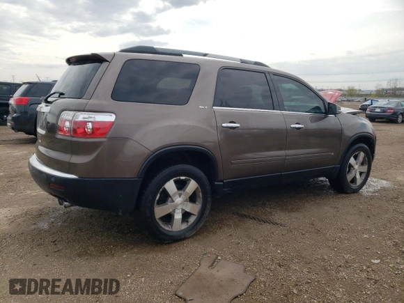 2010 GMC Acadia SLT1 with VIN 1GKLRMED3AJ105346, listed as a Copart auction lot 54602115 with 111,331 mi miles and Salvage title. Bid and sale history available at DreamBid. Image 3.
