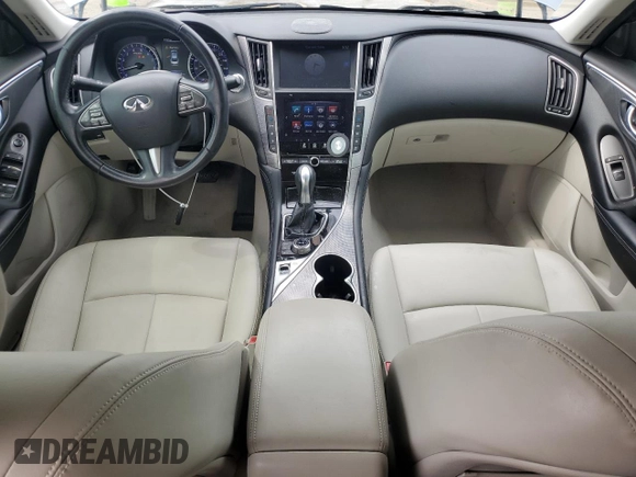 2015 Infiniti Q50 with VIN JN1BV7AP6FM347741, listed as a Copart auction lot 54668405 with 84,788 mi miles and Salvage title. Bid and sale history available at DreamBid. Image 8.