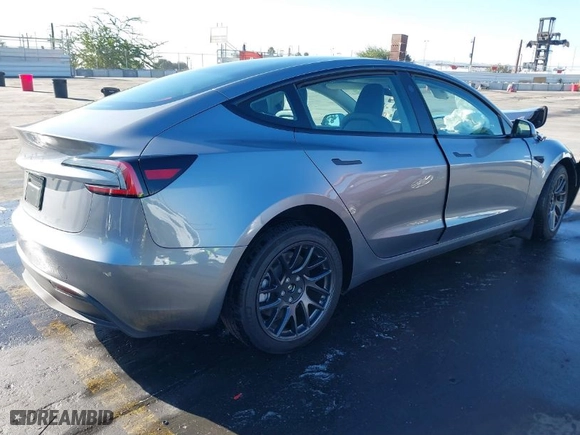 2025 Tesla Model 3 Long Range with VIN 5YJ3E1EA7SF882505, listed as a IAAI auction lot 41108270 with 2,417 mi miles. Bid and sale history available at carsss.com. Image 4.