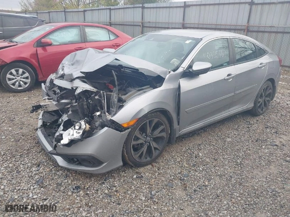 2019 Honda Civic Sedan Sport with VIN 2HGFC2F87KH573858, listed as a IAAI auction lot 40905168 with 49,445 mi miles. Bid and sale history available at carsss.com. Image 2.