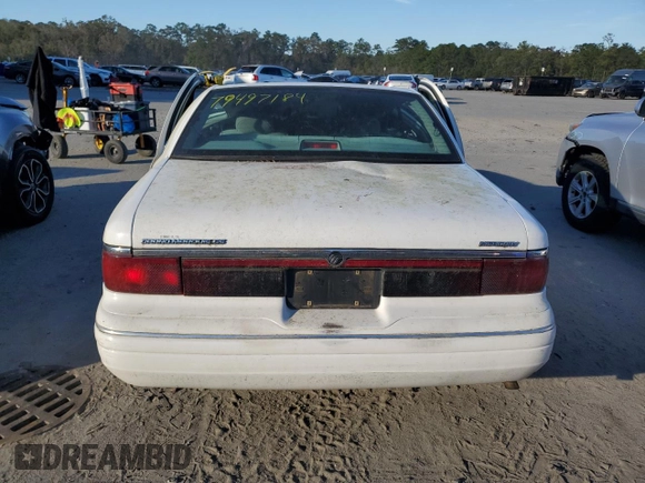 1996 Mercury Grand Marquis GS with VIN 2MELM74W8TX691985, listed as a Copart auction lot 79497184 with 159,165 mi miles and Non Repairable. Bid and sale history available at DreamBid. Image 6.