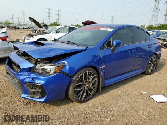 2021 Subaru WRX STI with VIN JF1VA2E62M9803301, listed as a Copart auction lot 59732125 with 24,943 mi miles and Salvage title. Bid and sale history available at DreamBid. Image 1.