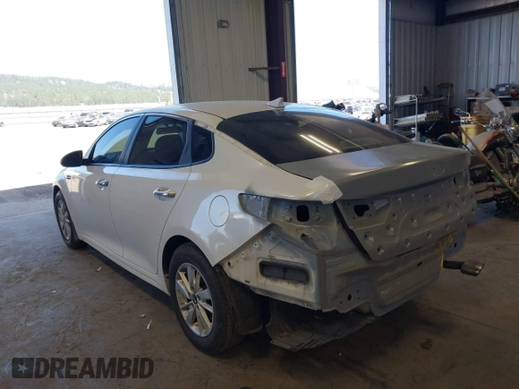 2017 Kia Optima LX with VIN KNAGT4L35H5137739, listed as a IAAI auction lot 42116643 with 114,710 mi miles. Bid and sale history available at carsss.com. Image 3.