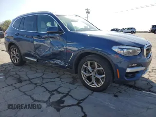 2021 BMW X3 xDrive30i with VIN 5UXTY5C09M9H50725, listed as a Copart auction lot 52645365 with 27,652 mi miles and Salvage Title. Bid and sale history available at DreamBid. Image 4.