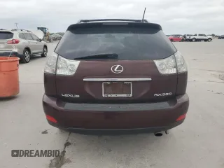2009 Lexus RX 350 with VIN JTJGK31U899852162, listed as a Copart auction lot 50327435 with 166,085 mi miles and Salvage Title. Bid and sale history available at DreamBid. Image 6.