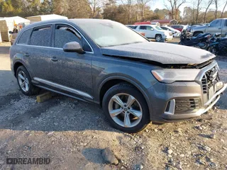 2020 Audi Q7 Premium with VIN WA1AJAF74LD009951, listed as a IAAI auction lot 41418433 with 58,291 mi miles. Bid and sale history available at carsss.com. Image 1.