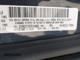 2014 Dodge Grand Caravan SXT z VIN 2C4RDGCG2ER120666, wystawiony jako IAAI lot #42031657 z przebiegiem 126 467 mil mil oraz . Historia ofert i sprzedaży dostępna na DreamBid. Obrazek 9.