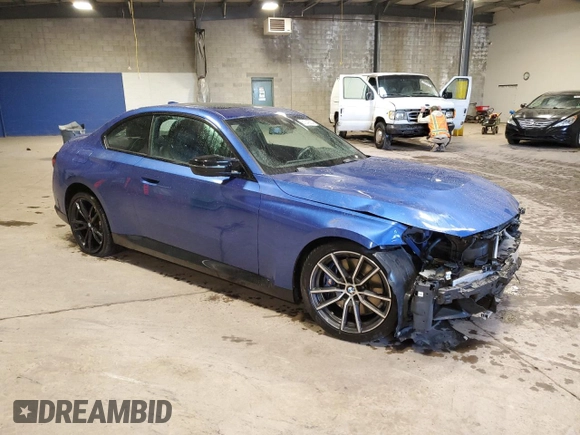 2022 BMW 2 Series M240i xDrive with VIN 3MW53CM02N8C48477, listed as a Copart auction lot 81042554 with 46,686 mi miles and Salvage Title. Bid and sale history available at carsss.com. Image 4.