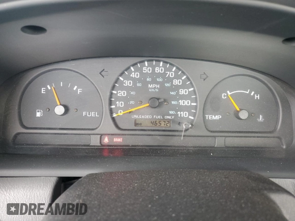 1998 Nissan Frontier XE with VIN 1N6DD26S8WC370482, listed as a Copart auction lot 52017845 with 46,572 mi miles and Salvage title. Bid and sale history available at DreamBid. Image 9.