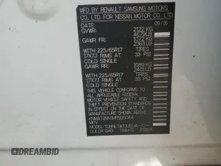 2017 Nissan Rogue SV with VIN KNMAT2MV1HP505044, listed as a Copart auction lot 49276315 with 84,234 mi miles and Salvage Title. Bid and sale history available at DreamBid. Image 13.