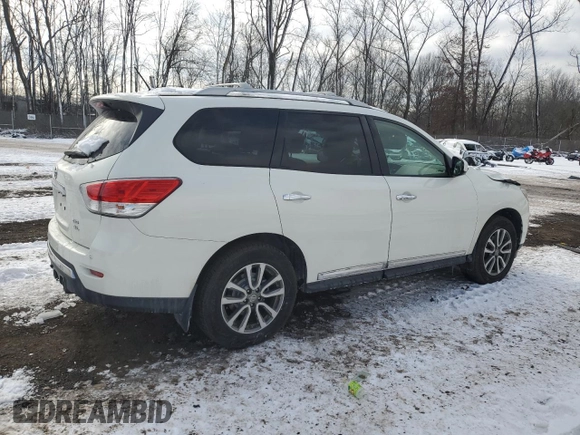 2013 Nissan Pathfinder Platinum with VIN 5N1AR2MM5DC621575, listed as a Copart auction lot 41856495 with 143,227 mi miles and Salvage Title. Bid and sale history available at carsss.com. Image 3.