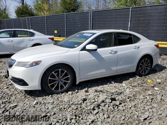 2015 Acura TLX V6 Advance with VIN 19UUB2F77FA014090, listed as a Copart auction lot 53686835 with 194,533 mi miles and Salvage Title. Bid and sale history available at carsss.com. Image 1.