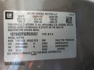 2012 Cadillac Escalade Premium z VIN 1GYS4CEF9CR225037, wystawiony jako Copart lot #50270415 z przebiegiem 172 483 mil mil oraz Szkody całkowita. Historia ofert i sprzedaży dostępna na DreamBid. Obrazek 16.