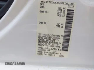 2020 Nissan Altima S с VIN 1N4BL4BV3LC120481, выставлен на аукционе IAAI как лот 42115519 с пробегом 68 779 миль миль и . История ставок и продаж доступна на DreamBid. Изображение 9.