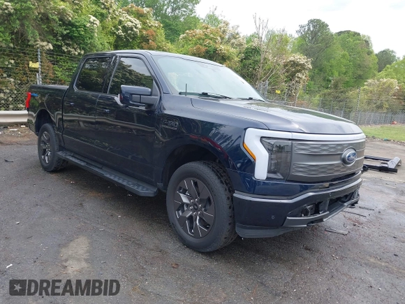 2023 Ford F-150 Lightning Pro with VIN 1FTVW1EL7PWG11924, listed as a IAAI auction lot 41991819 with 20,450 mi miles and . Bid and sale history available at DreamBid. Image 1.