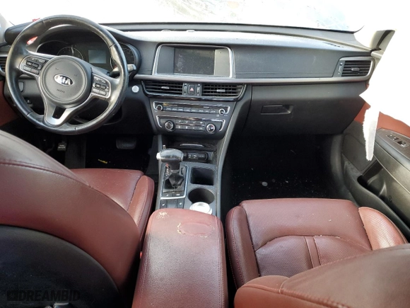 2017 Kia Optima LX 1.6T with VIN 5XXGT4L12HG169951, listed as a Copart auction lot 87221124 with 0 mi miles and Salvage Title. Bid and sale history available at carsss.com. Image 8.
