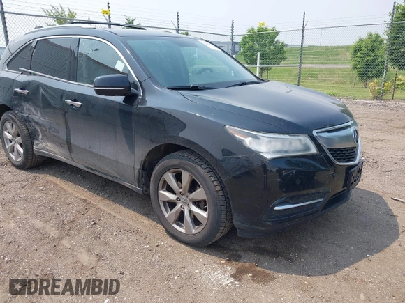 2014 Acura MDX Advance with VIN 5FRYD4H80EB503091, listed as a IAAI auction lot 42487970 with 160,578 mi miles and . Bid and sale history available at DreamBid. Image 1.