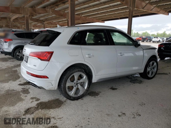 2024 Audi Q5 S line Premium Plus with VIN WA1EAAFY4R2023038, listed as a Copart auction lot 50983625 with 25,634 mi miles and Salvage title. Bid and sale history available at DreamBid. Image 3.