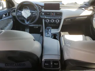 2023 Genesis G70 3.3T with VIN KMTG54TE3PU124511, listed as a Copart auction lot 74132184 with 2,534 mi miles and Salvage Title. Bid and sale history available at DreamBid. Image 8.