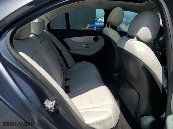 2015 Mercedes-Benz C-Class C 300 with VIN 55SWF4JBXFU066323, listed as a Copart auction lot 51364375 with 76,177 mi miles and Salvage Title. Bid and sale history available at carsss.com. Image 10.