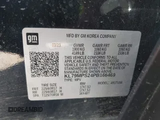 2023 Chevrolet TrailBlazer LT with VIN KL79MPS24PB166469, listed as a IAAI auction lot 41926047 with 29,957 mi miles. Bid and sale history available at carsss.com. Image 9.