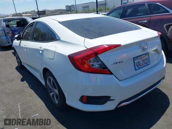 2020 Honda Civic LX with VIN 2HGFC2F67LH511473, listed as a IAAI auction lot 42614633 with 91,822 mi miles and . Bid and sale history available at DreamBid. Image 3.