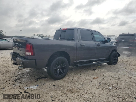 2018 Ram 1500 Night with VIN 1C6RR7MT4JS109407, listed as a Copart auction lot 46451705 with 165,377 mi miles and Salvage Title. Bid and sale history available at carsss.com. Image 3.