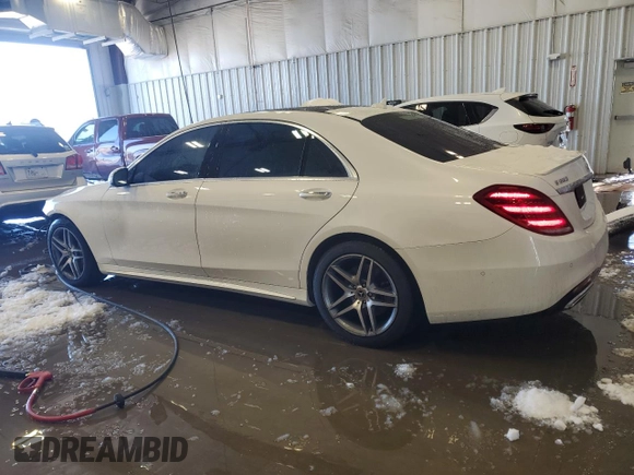2020 Mercedes-Benz S with VIN W1KUG8GB6LA556031, listed as a Copart auction lot 45177125 with 53,593 mi miles and Salvage Title. Bid and sale history available at DreamBid. Image 2.
