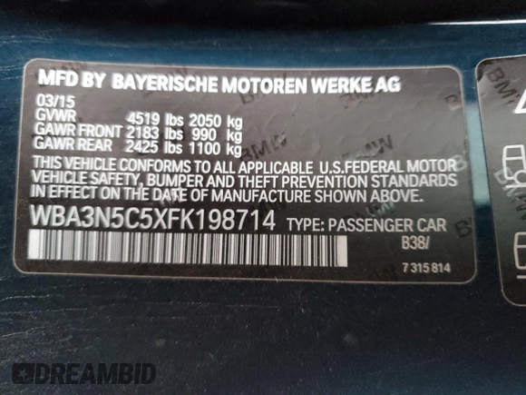 2015 BMW 4 Series 428i xDrive z VIN WBA3N5C5XFK198714, wystawiony jako Copart lot #49602865 z przebiegiem 100 664 mil mil oraz Szkoda całkowita • Salvage title. Historia ofert i sprzedaży dostępna na DreamBid. Obrazek 12.