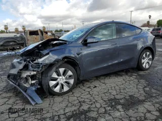 2021 Tesla Model Y Long Range with VIN 5YJYGDEEXMF278664, listed as a Copart auction lot 45430845 with 53,602 mi miles and Salvage Title. Bid and sale history available at carsss.com. Image 1.