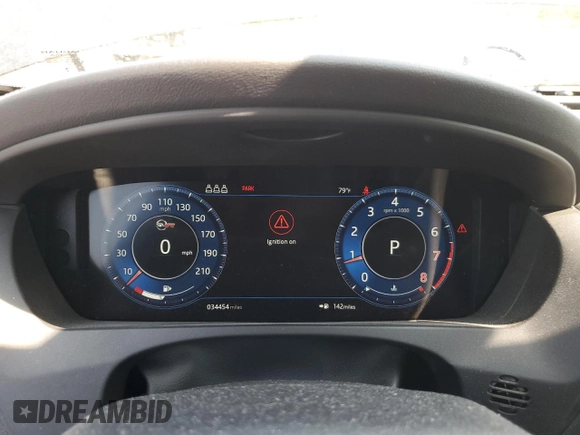 2020 Jaguar F-Pace SVR with VIN SADCZ2EE4LA660094, listed as a Copart auction lot 71012314 with 34,454 mi miles and Salvage Title. Bid and sale history available at DreamBid. Image 9.