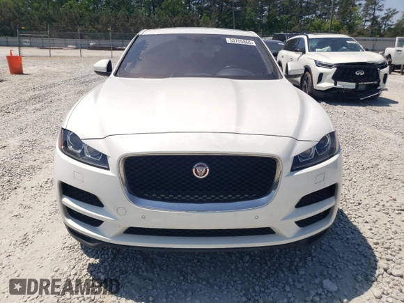 2017 Jaguar F-Pace 35t Premium with VIN SADCJ2BV0HA899581, listed as a Copart auction lot 53705865 with 91,924 mi miles and Salvage title. Bid and sale history available at DreamBid. Image 5.