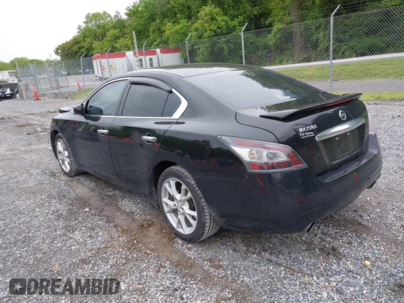 2014 Nissan Maxima SV with VIN 1N4AA5AP3EC905841, listed as a IAAI auction lot 42336362 with 100,185 mi miles and . Bid and sale history available at DreamBid. Image 3.