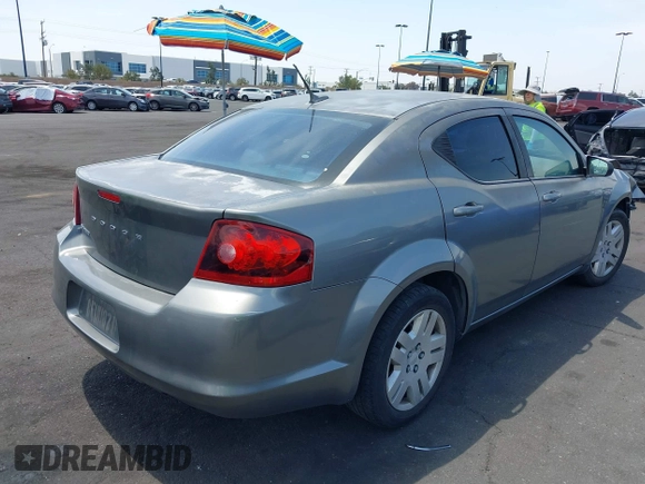2012 Dodge Avenger SE with VIN 1C3CDZAB0CN247553, listed as a IAAI auction lot 42164424 with 103,463 mi miles and . Bid and sale history available at carsss.com. Image 4.