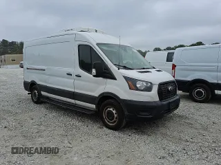 2021 Ford Transit Cargo with VIN 1FTBR1C85MKA81464, listed as a Copart auction lot 53979985 with 90,127 mi miles and Salvage Title. Bid and sale history available at DreamBid. Image 4.