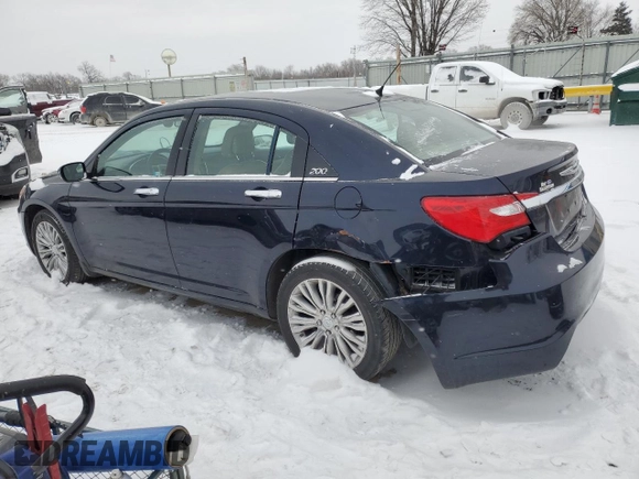 2012 Chrysler 200 Limited with VIN 1C3CCBCG2CN162104, listed as a Copart auction lot 45148505 with 129,003 mi miles and Salvage Title. Bid and sale history available at DreamBid. Image 2.
