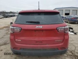 2018 Jeep Compass Sport with VIN 3C4NJCAB2JT411036, listed as a Copart auction lot 46046895 with 102,642 mi miles and Salvage Title. Bid and sale history available at carsss.com. Image 6.