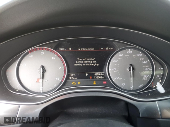 2014 Audi S7 Prestige with VIN WAUW2AFC4EN077425, listed as a Copart auction lot 53777755 with 136,062 mi miles and Salvage Title. Bid and sale history available at carsss.com. Image 9.