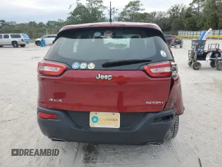 2017 Jeep Cherokee Sport with VIN 1C4PJMAS5HD227451, listed as a Copart auction lot 89089355 with 88,608 mi miles and Salvage Title. Bid and sale history available at carsss.com. Image 6.