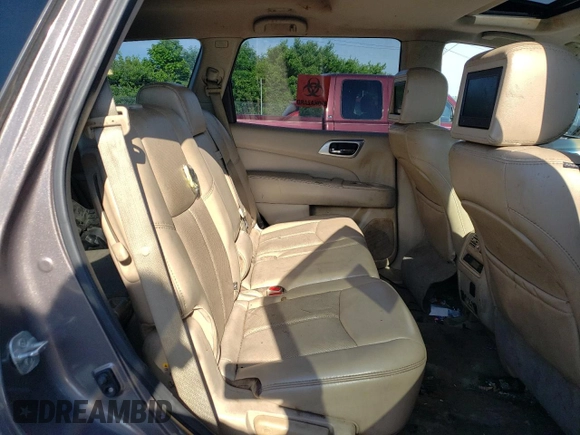 2014 Nissan Pathfinder Platinum с VIN 5N1AR2MN9EC730146, выставлен на аукционе Copart как лот 61604755 с пробегом 119 023 миль миль и Чистый • Clean title. История ставок и продаж доступна на DreamBid. Изображение 11.