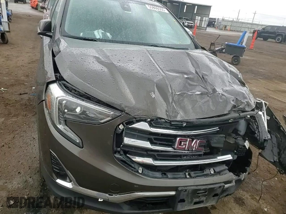 2020 GMC Terrain SLT with VIN 3GKALVEV7LL169523, listed as a Copart auction lot 55866555 with 127,713 mi miles and Salvage title. Bid and sale history available at DreamBid. Image 14.